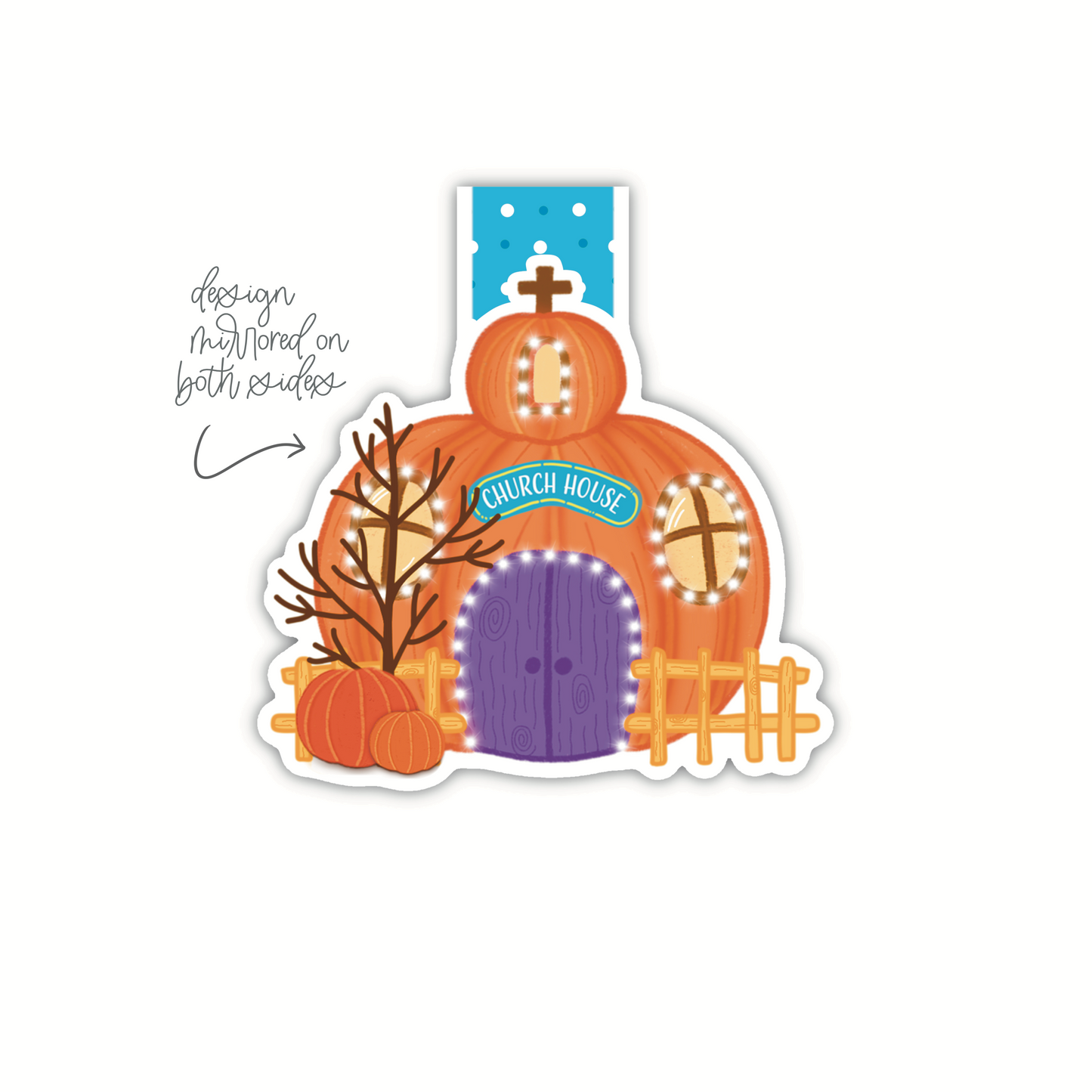 GG Fall - Church Pumpkin (magnetic bookmark)