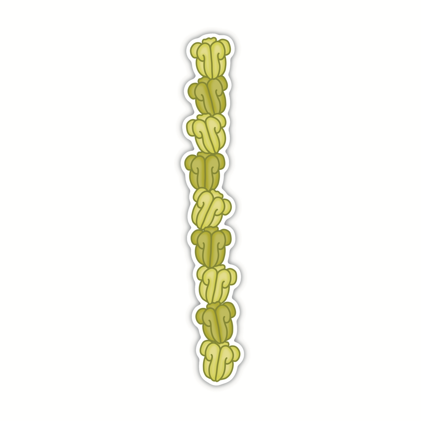 Crown Flower green (bookmark/sticker)