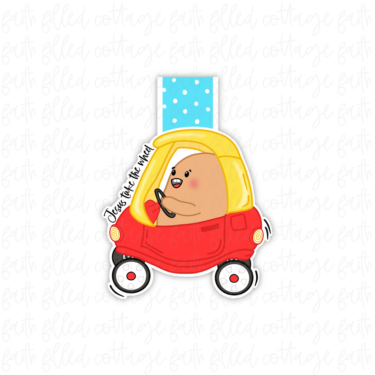 Jesus Take The Wheel (magnetic bookmark)