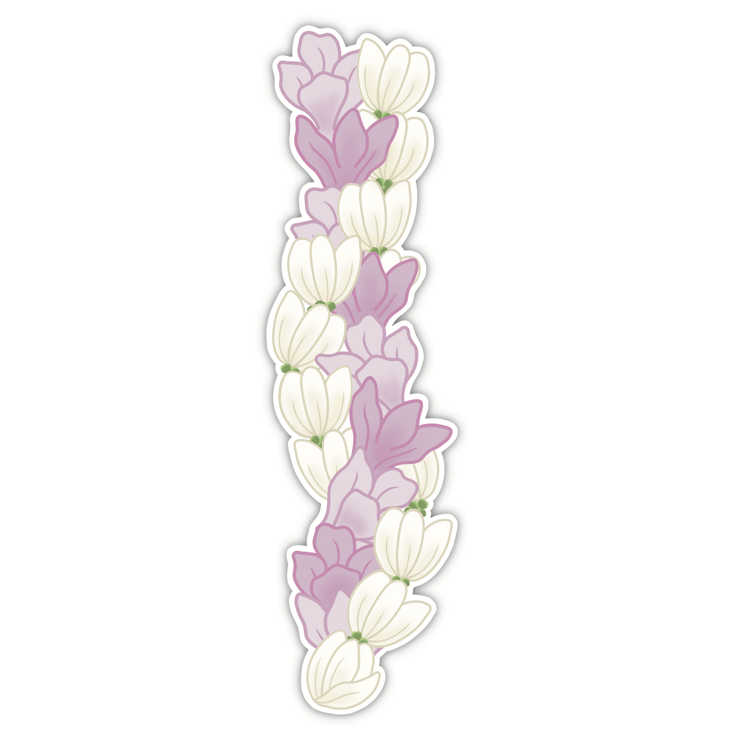 Pikake Intertwined Purple (Bookmark/Sticker)