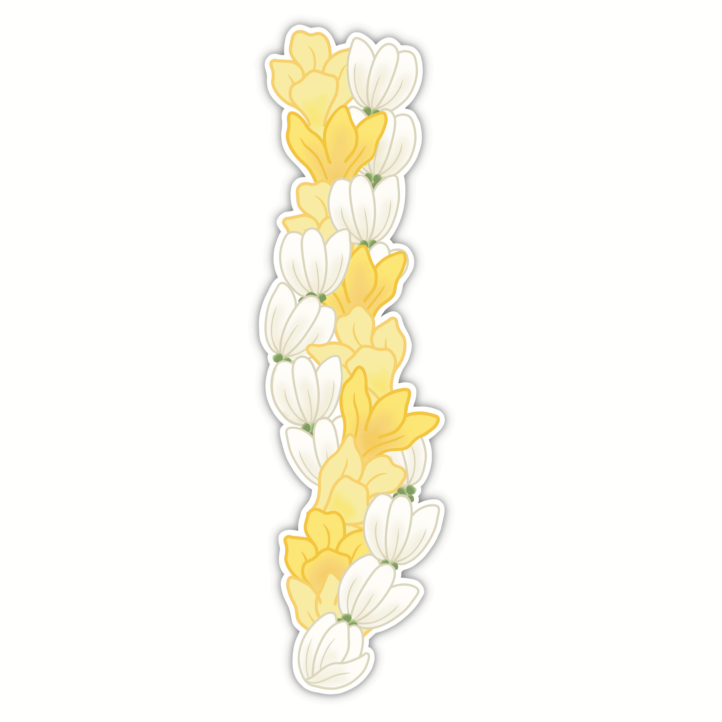 Pikake Intertwined Yellow (Bookmark/Sticker)