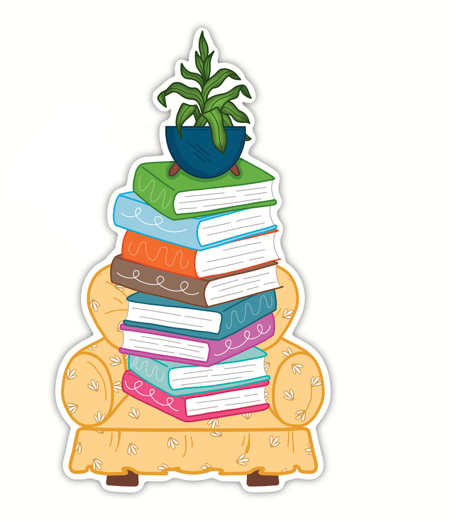 Comfy Book Stack (bookmark)
