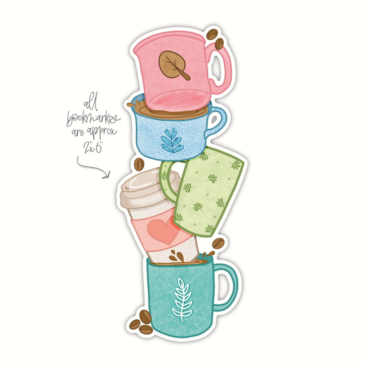 Coffee Mugs Stack (bookmark)