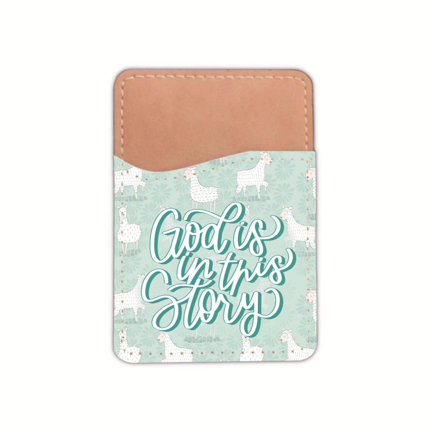 Happy Llamas (God Is In This Story) Phone Wallet
