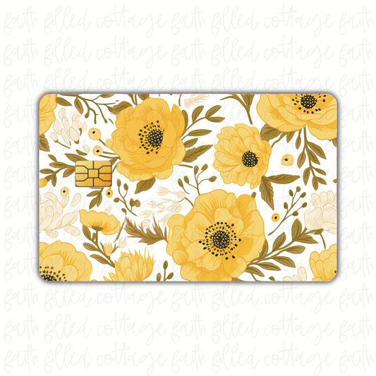 Yellow Peonies (debit card skin)