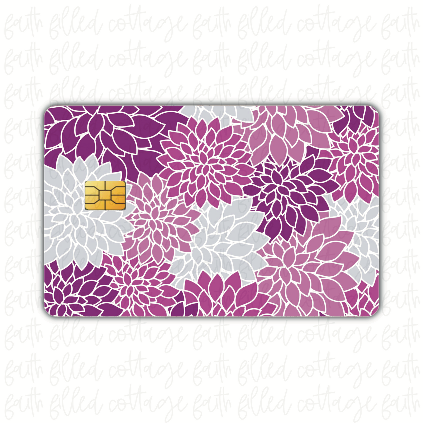 Purple Flowers (debit card skin)