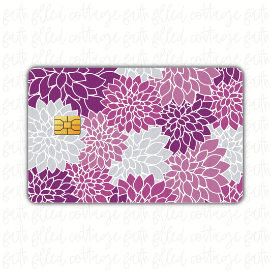 Purple Flowers (debit card skin)