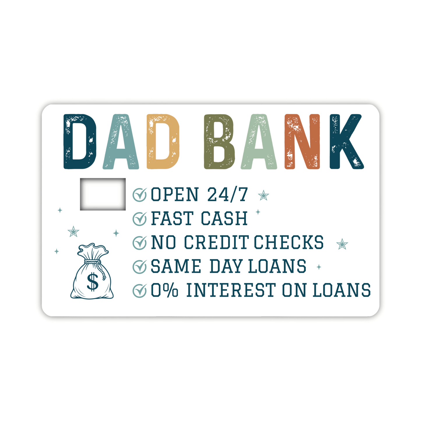Dad Bank (debit card skin)