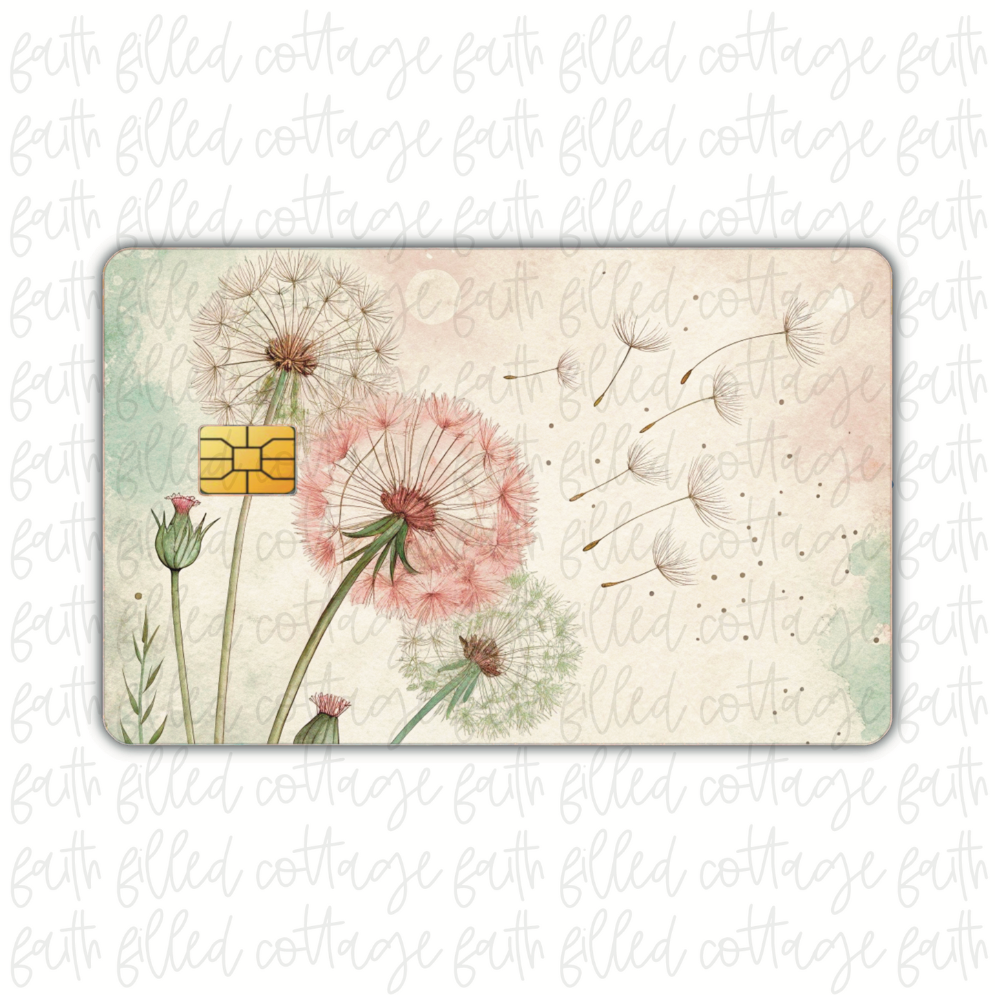 Delicate Dandelions (debit card skin)