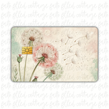 Delicate Dandelions (debit card skin)
