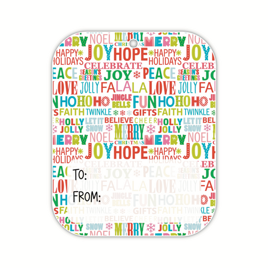 Christmas Words RED (tag)