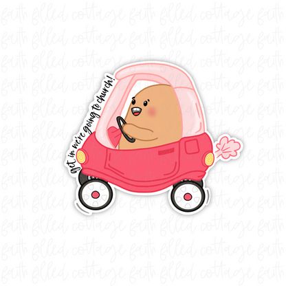 Going To Church Beanjamin (sticker)