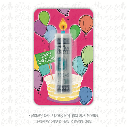 Happy Birthday Candle (money holder)