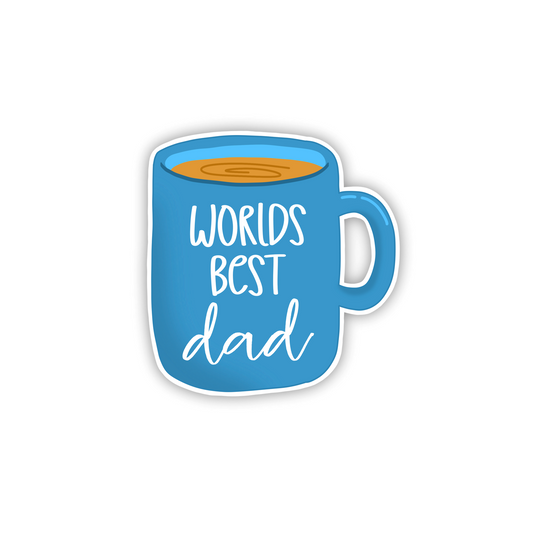 Worlds Best Dad Mug (sticker)