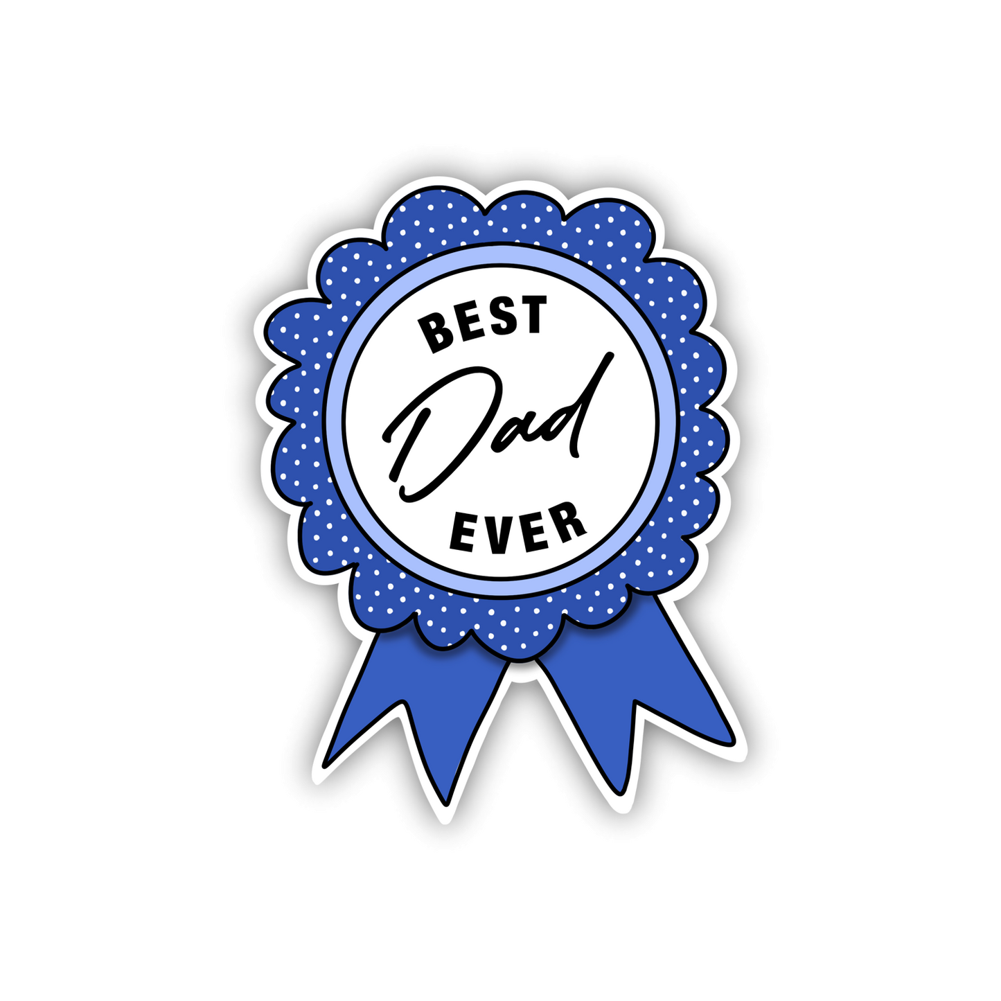 Best Dad Ever Ribbon (sticker)