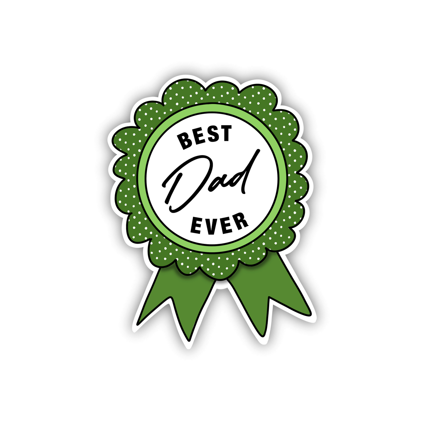 Best Dad Ever Ribbon (sticker)