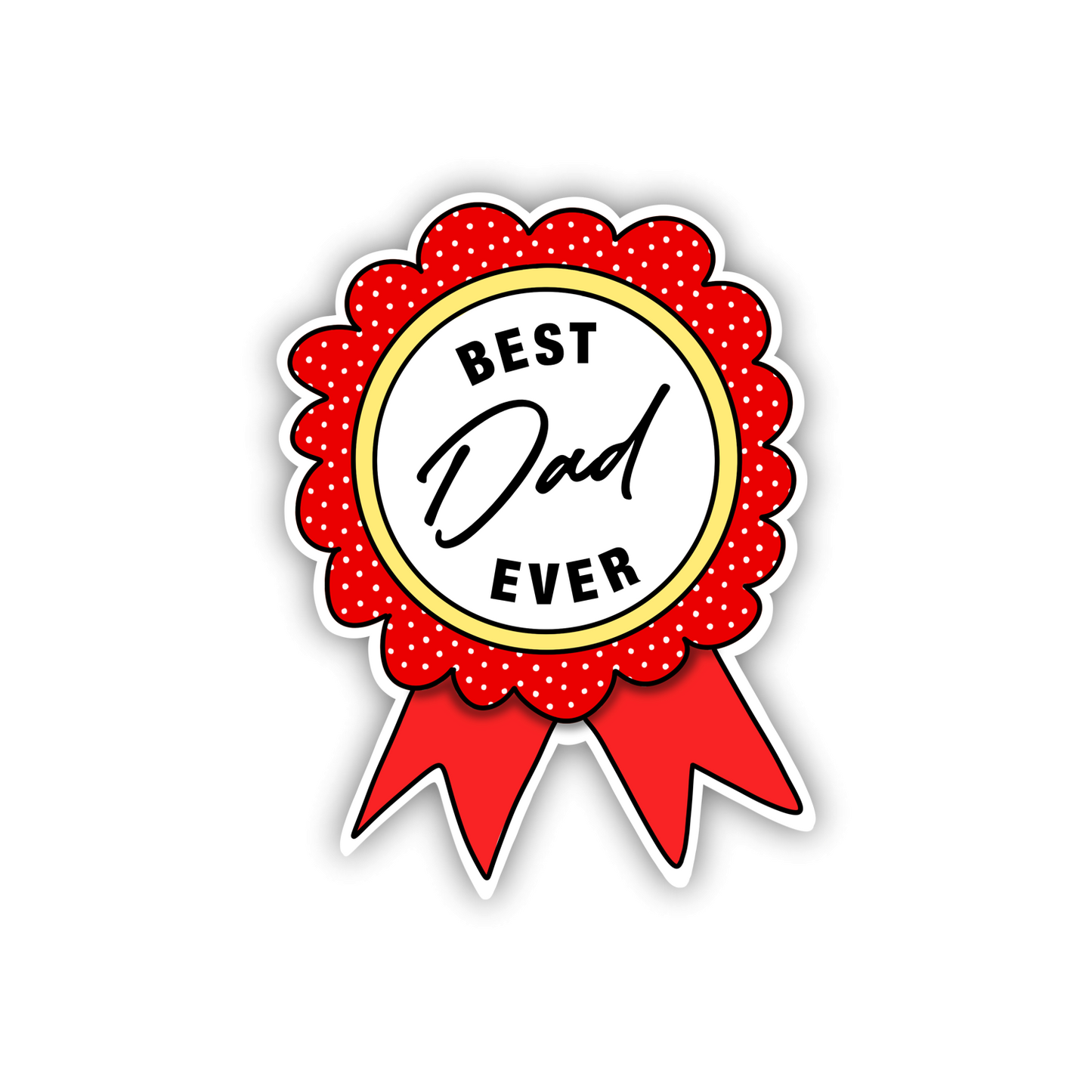 Best Dad Ever Ribbon (sticker)
