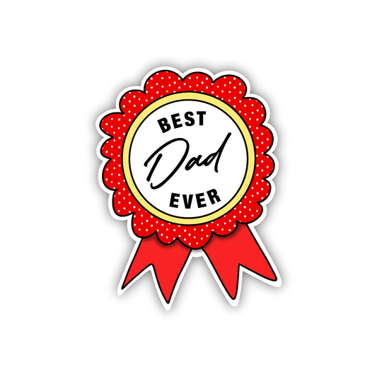 Best Dad Ever Ribbon (sticker)