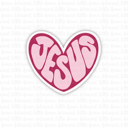Jesus Heart (sticker/magnet) 4 colors