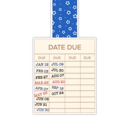 Library Checkout Card (magnetic bookmark)