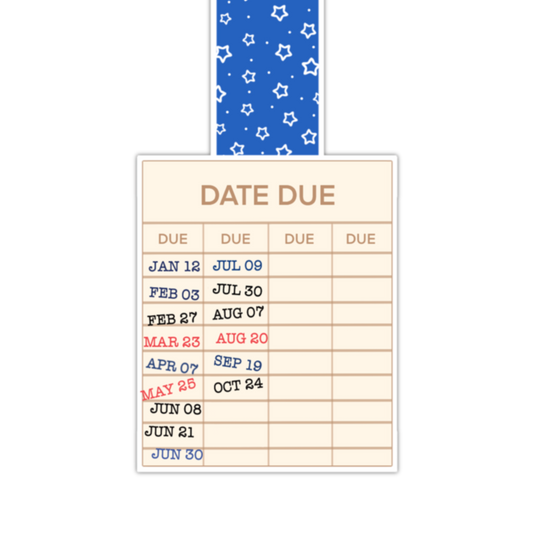 Library Checkout Card (magnetic bookmark)
