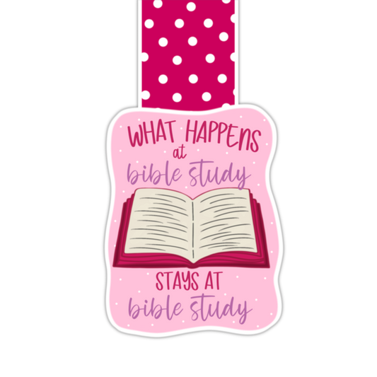 What Happens At Bible Study (magnetic bookmark)