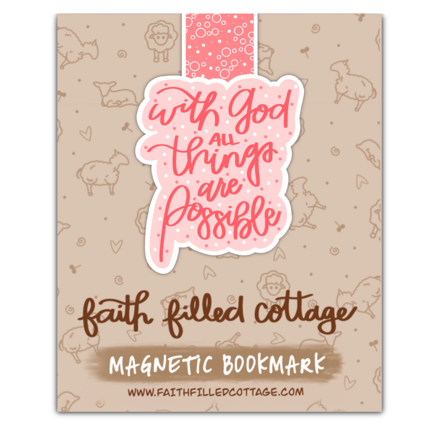 With God All Things Are Possible (magnetic bookmark)