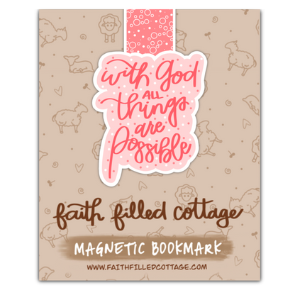 With God All Things Are Possible (magnetic bookmark)
