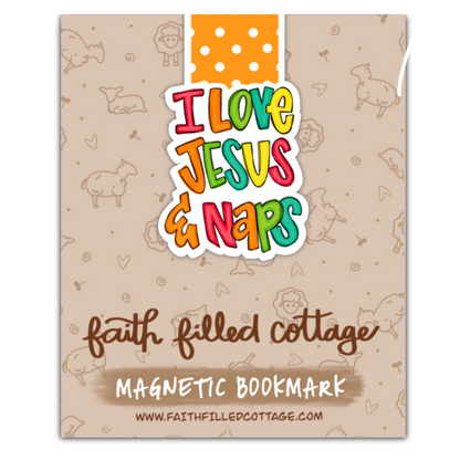 I Love Jesus & Naps (magnetic bookmark)