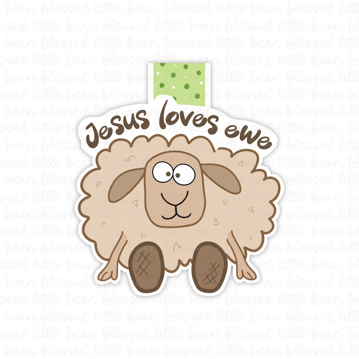 Jesus Loves Ewe (magnetic bookmark)