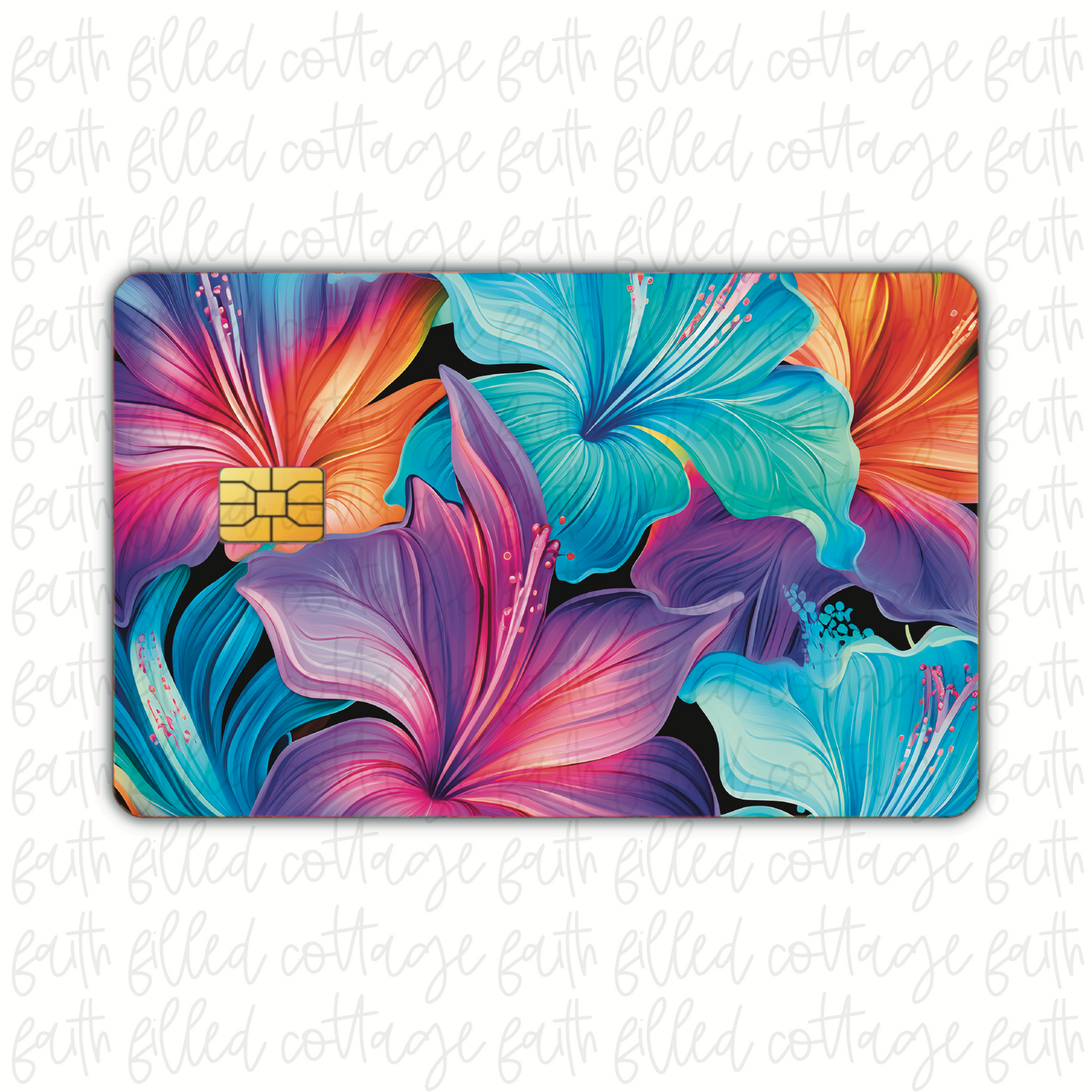 Midnight Hibiscus (debit card skin)