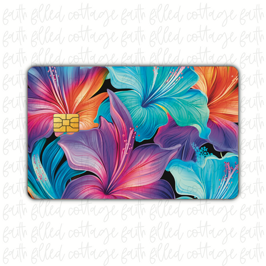 Midnight Hibiscus (debit card skin)