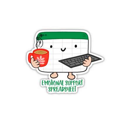 Emotional Support Spreadsheet (sticker)