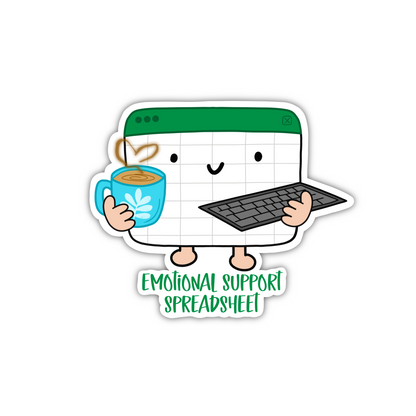 Emotional Support Spreadsheet (sticker)