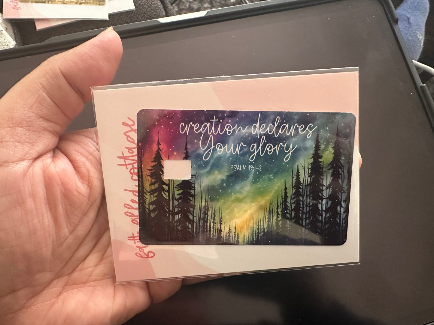 Creation Declares Your Glory (debit card skin)