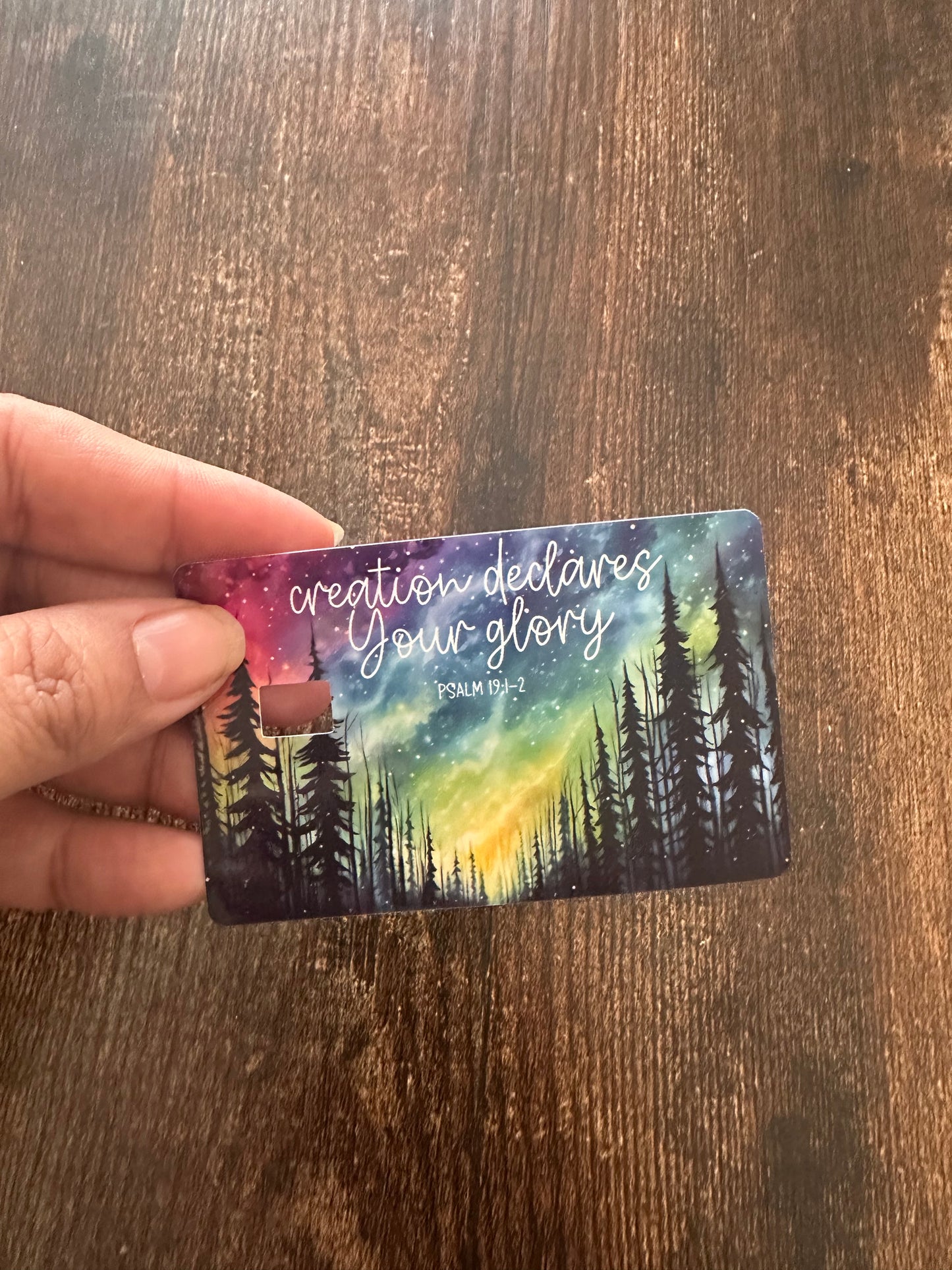 Creation Declares Your Glory (debit card skin)