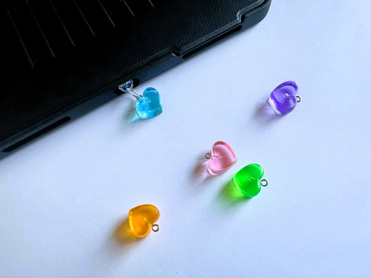 Candy Colored Hearts (phone charm/dust plug)