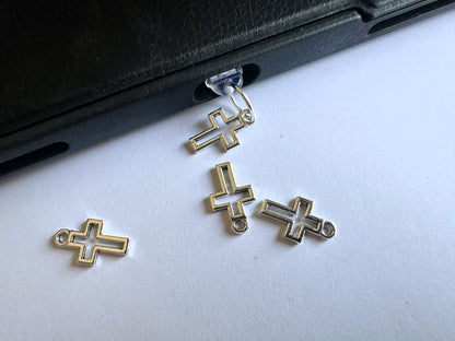 Petite Silver Cross (phone charm/dust plug)