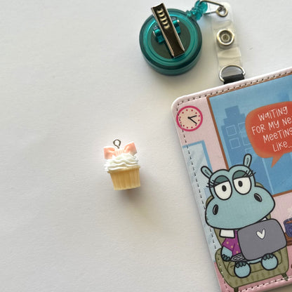 Cupcake Bow (badge charm)