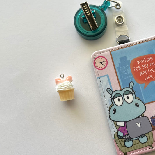 Cupcake Bow (badge charm)