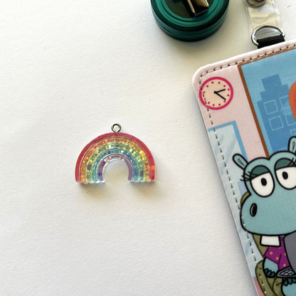 Glitter Rainbow (badge charm)
