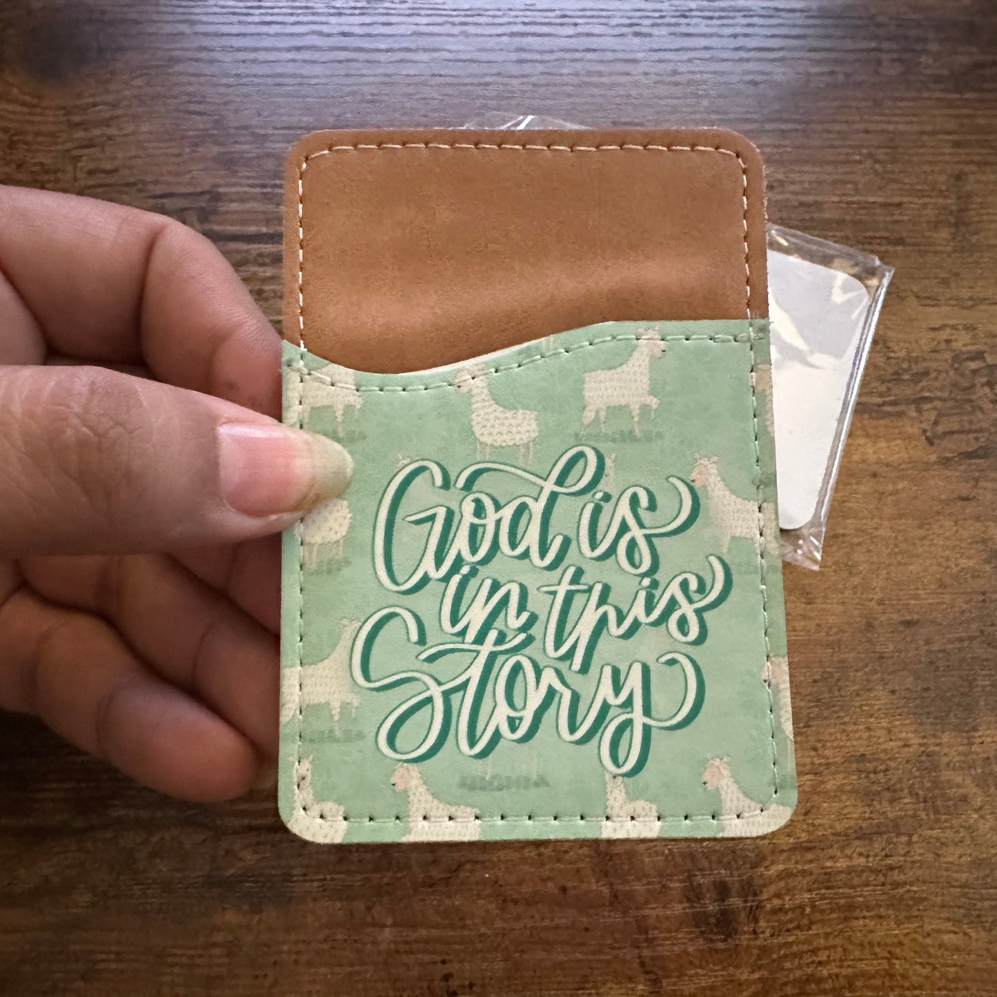 Happy Llamas (God Is In This Story) Phone Wallet