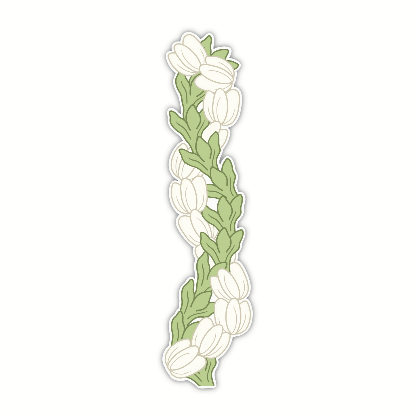 Pikake Intertwined Green (Bookmark/Sticker)