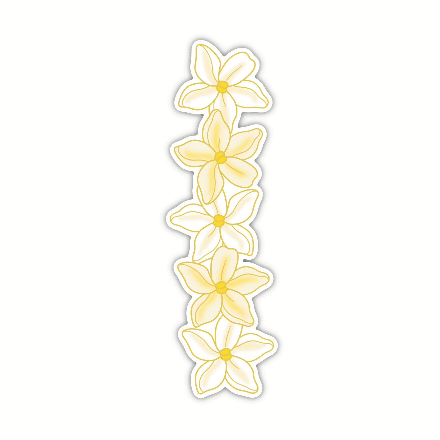 Plumeria White (Bookmark/Sticker)