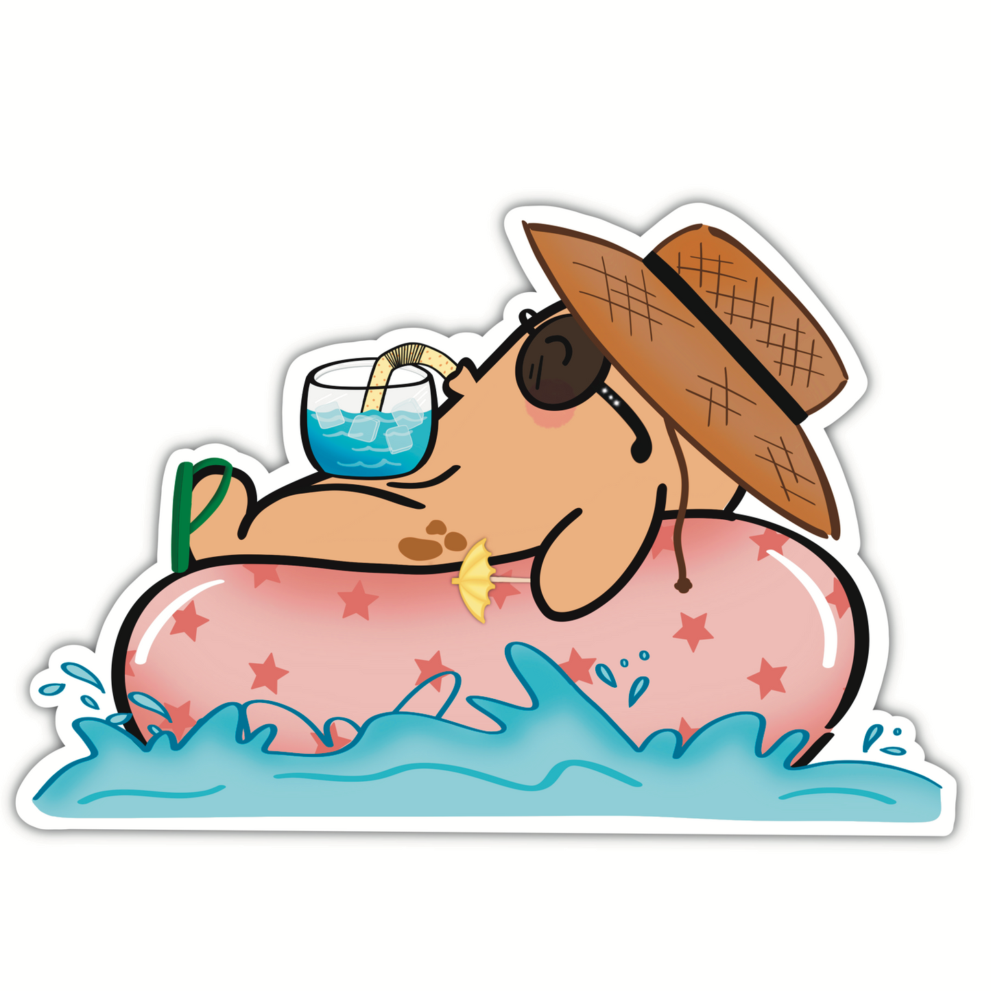 Summer Tubing Beanjamin (sticker)