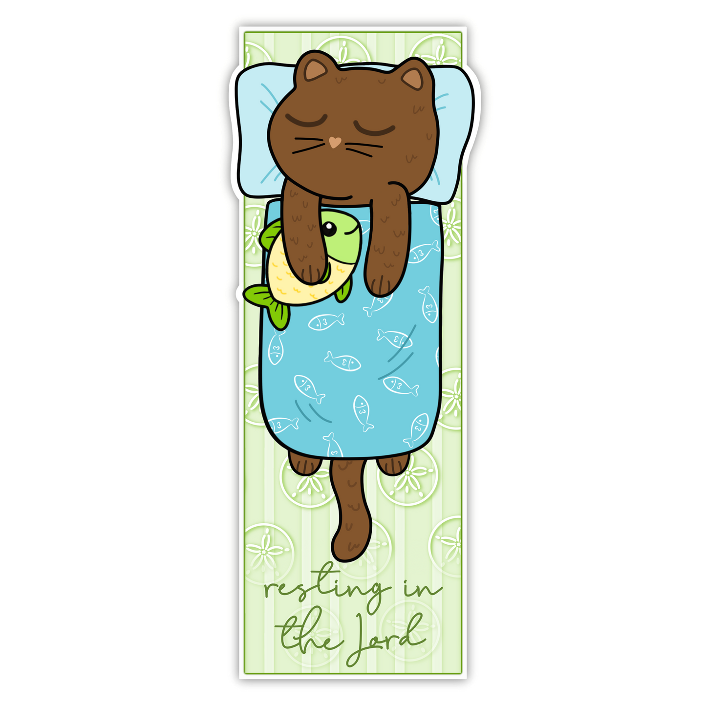 Resting In The Lord Kitty BLU (bookmark)