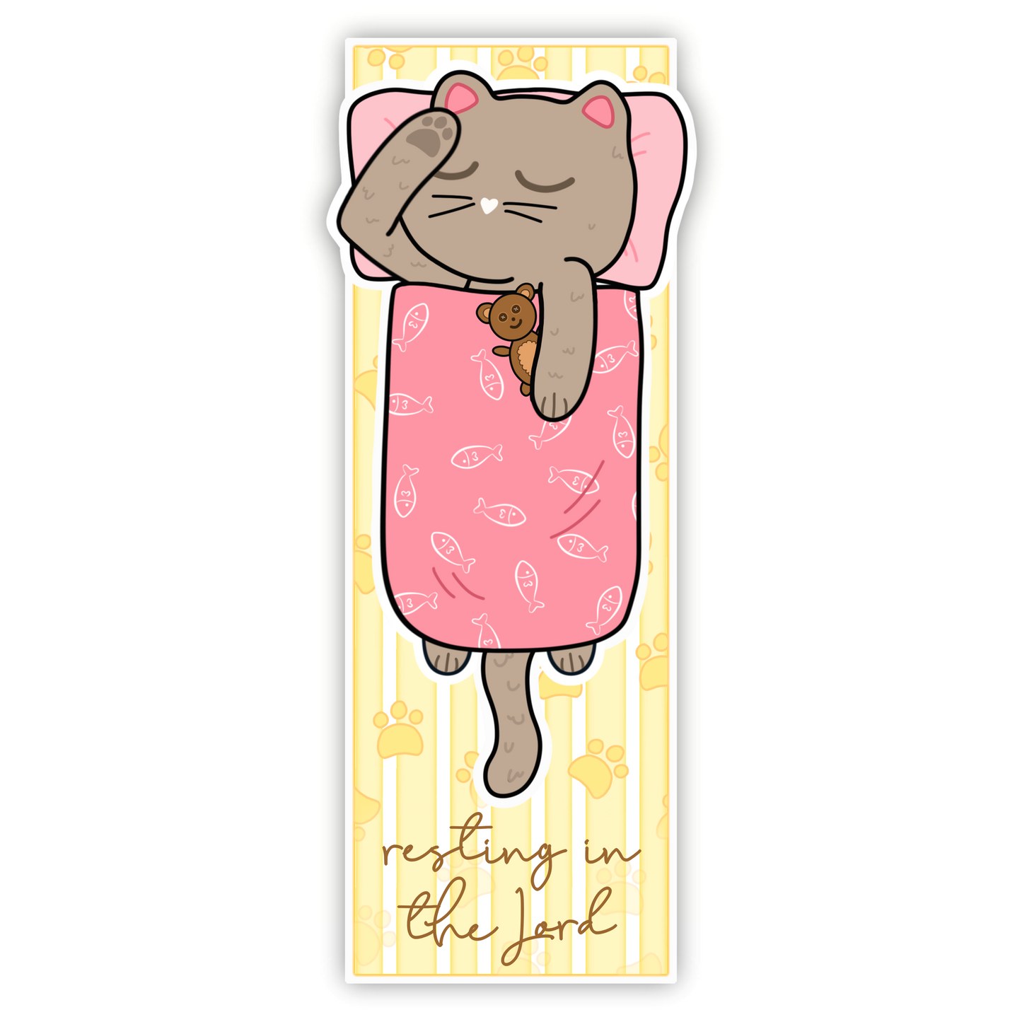 Resting In The Lord Kitty PNK (bookmark)