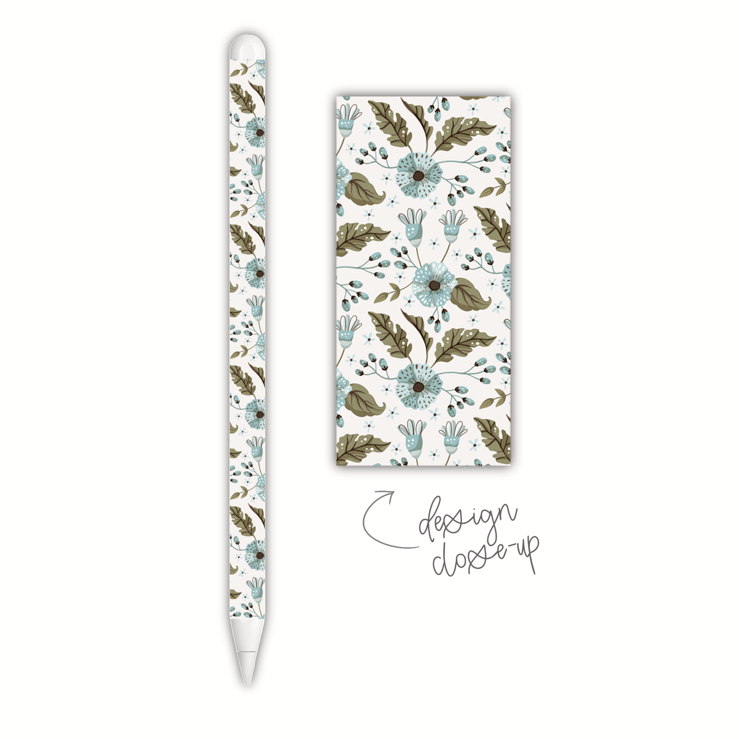 Blue Flower Patch (apple pencil skin)