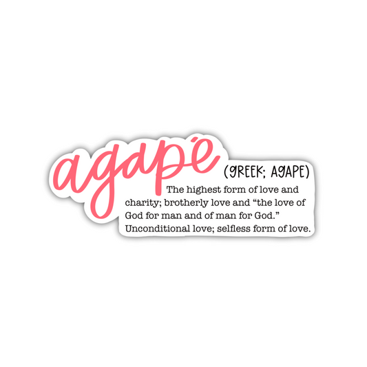 AGAPE definition (sticker)