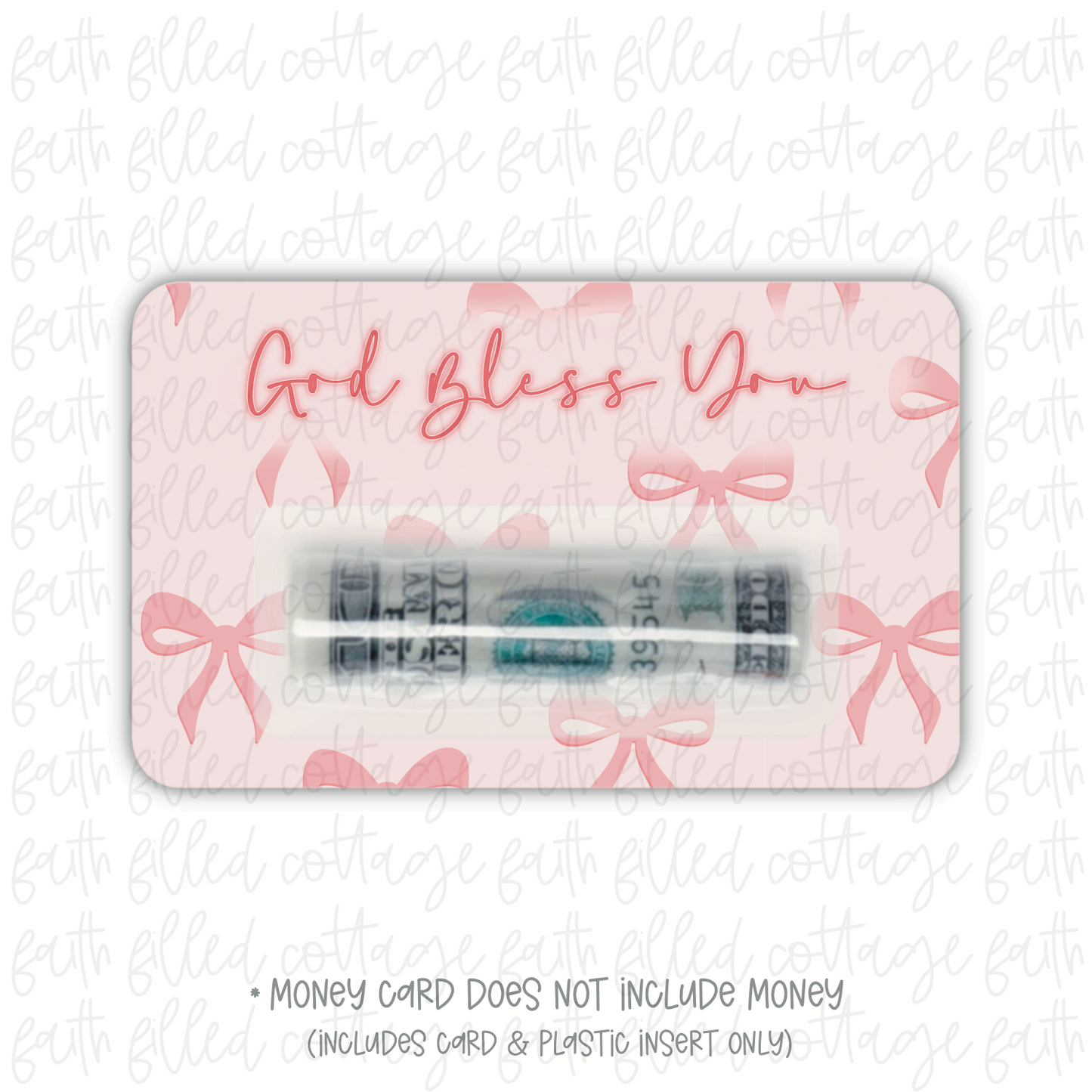 God Bless You Bows (money holder)